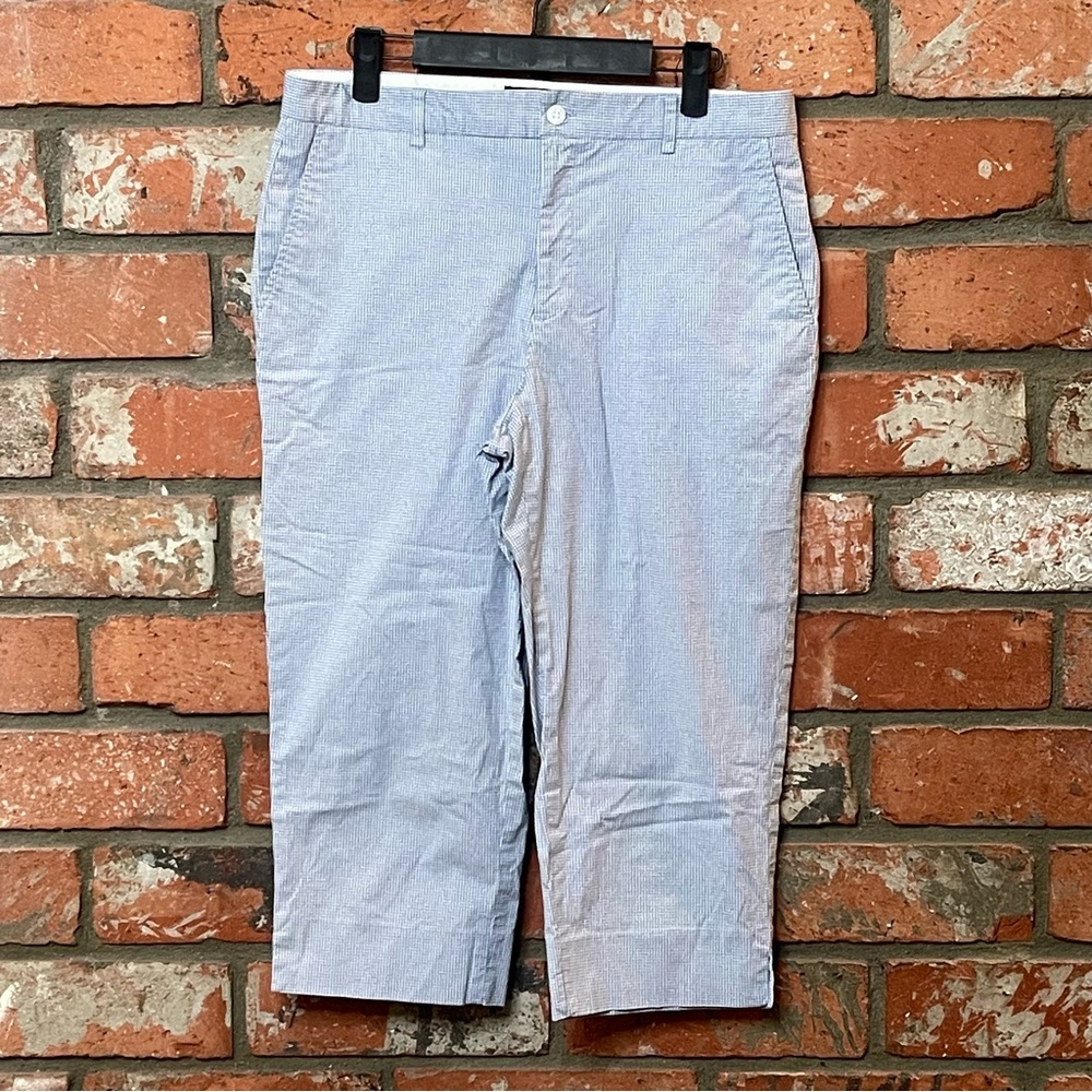 EUC Polo Ralph Lauren Polo Golf Blue and White Checkered Cropped Size 10